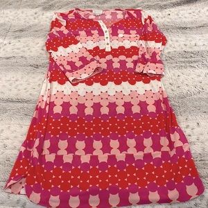 Pink tones polka dot dress